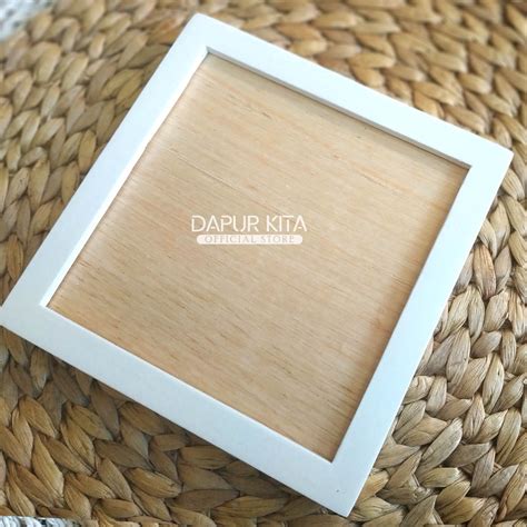 Frame Foto / Bingkai Foto / Pigura Bahan Kayu Damar Ukuran 15x15 cm Warna Putih | Lazada Indonesia