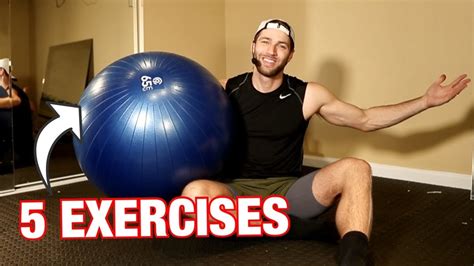 5 EXERCISE BALL WORKOUTS! - YouTube