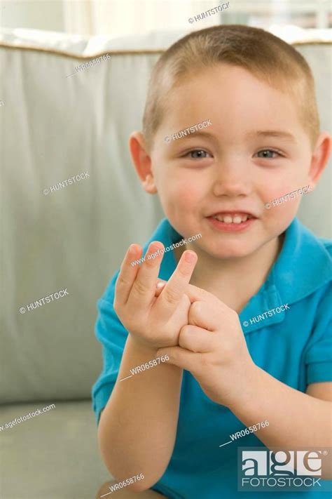 Boy signing the letter W in American Sign Language, Stock Photo, Picture And Royalty Free Image ...