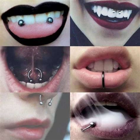 Everything but bottom lip ring | Mouth piercings