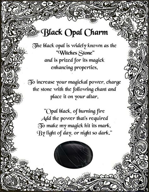 Black opal charm | Spells witchcraft, Black magic spells, Magick