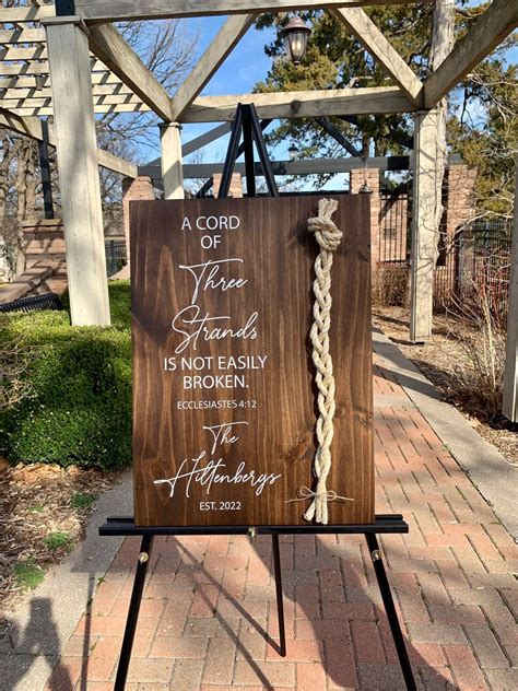 A Cord of Three Strands Wedding Sign Sisal Rope Cords Unity - Etsy