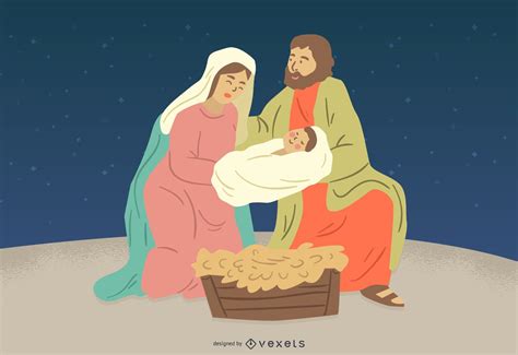 Joseph And Mary Nativity Cartoon