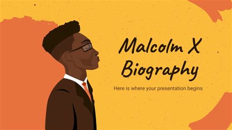 Malcolm X Biography Google Slides & PowerPoint template