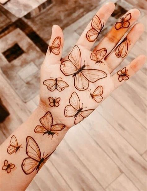 Cute Butterfly Mehndi Designs For Kids | Hennadesigns, Damesmode