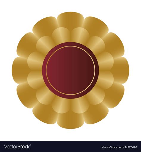 Isolated seal stamp gold design Royalty Free Vector Image