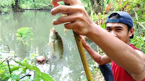 Pamimingwit ng isda sa ilog | hook fishing | buhay probinsya | promdi ...