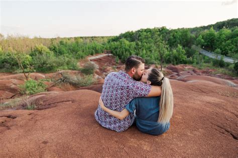 Radiant Sunset Cheltenham Badlands Engagement Photos