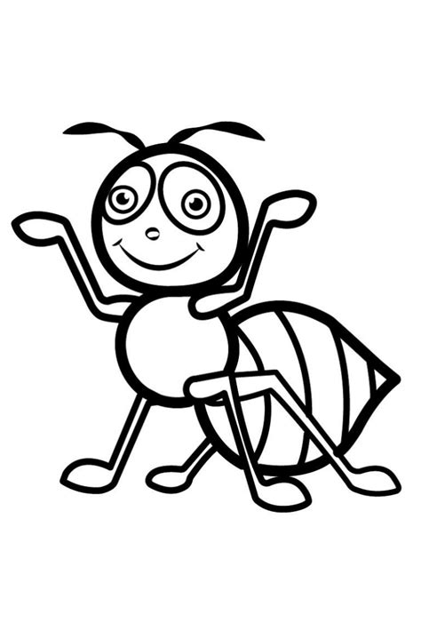 Ant Drawing And Coloring Pages for Children | Ant Coloring Pages for Kids and Toddlers | Insect ...