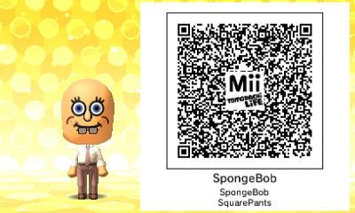 SpongeBob SquarePants Tomodachi Life QR Code by MiiFighter101 on DeviantArt