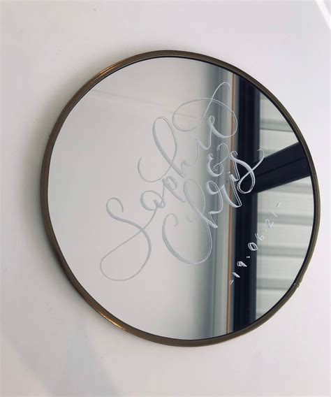 Beautiful Personalised Engraved Mirror Hand Engraved Circular - Etsy