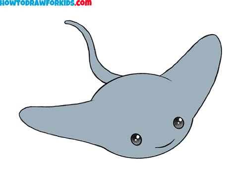 How to Draw a Stingray - Easy Drawing Tutorial For Kids