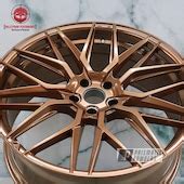 Tesla Rims Coated with a Super Chrome Plus and Fools Penny Finish | Prismatic Powders