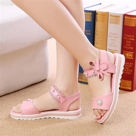 Girls Sandals Summer Princess Shoes Pearl 2018 New Little Girl Soft ...