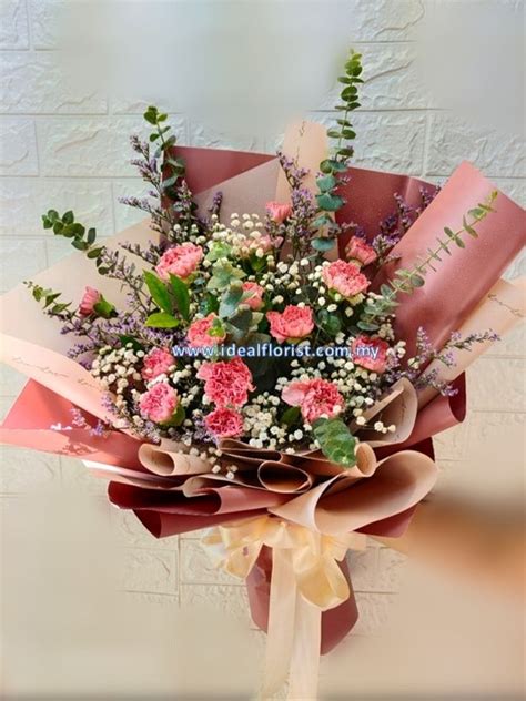 Pink Carnations Bouquet - Ideal Florist & Gift Shop