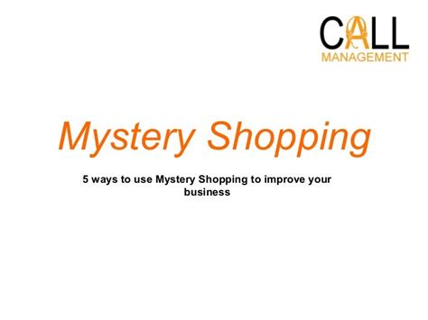 5 ways to use Mystery Shopping to improve your business