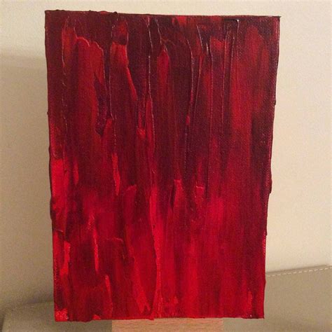 Red Fire abstract Original painting framed | Etsy