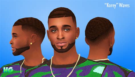 “Korey” Waves Fade | Sims 4 hair male, Sims hair, Sims 4 cc kids clothing