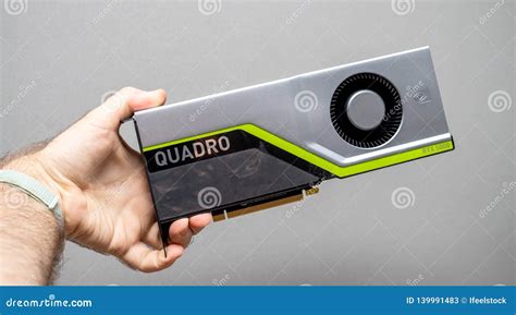 Man Holding Latest Nvidia Quadro RTX 5000 GPU Editorial Stock Photo - Image of illustrative ...