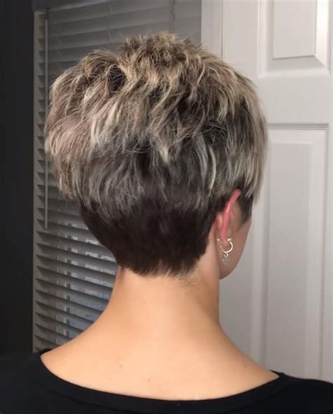 - #shorthairstyles #womenover50 | Short stacked hair, Short hair back, Short hair haircuts