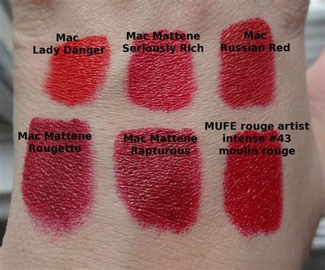 Lots of red lipstick swatches | Red lipsticks, Red lipstick swatches, Red