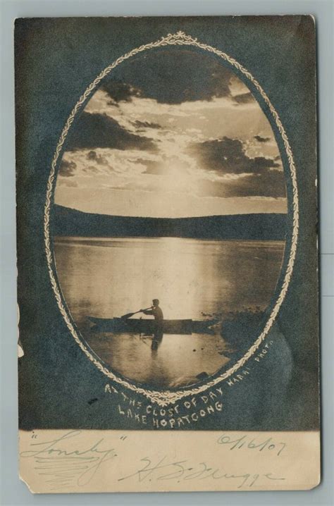 Lake Hopatcong NJ Boating Antique Real Photo Postcard Rppc | United States - New Jersey - Other ...