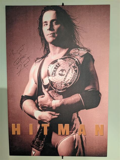 Signed Bret Hart Autobiography retail display poster board : r/wrestlingmemorabilia