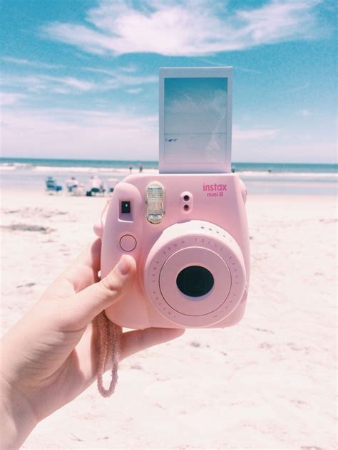 Aesthetic Rose Gold Aesthetic Pink Polaroid Camera - Largest Wallpaper ...