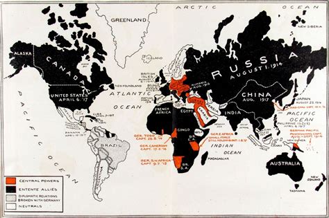 The main participants in the World War 1 mobilized... - Maps on the Web