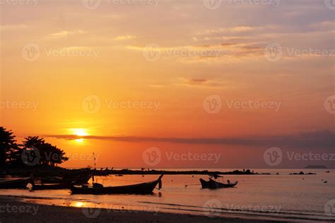 Fishing boat and sunset 1010289 Stock Photo at Vecteezy