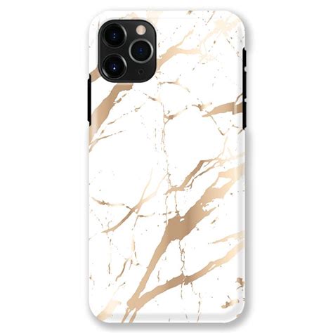 iPhone 11 Pro Max Case - - White Rose Gold Marble - Casebus