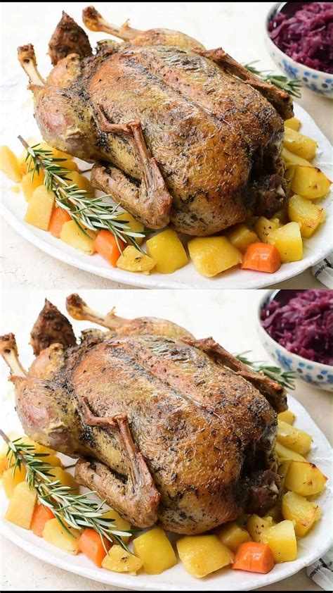 Roasted duck in wine with potatoes peppers and mushrooms – Artofit