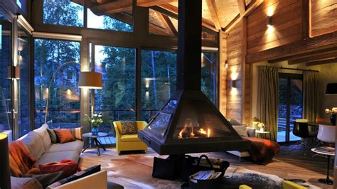 Cozy living room with floating fireplace : r/CozyPlaces