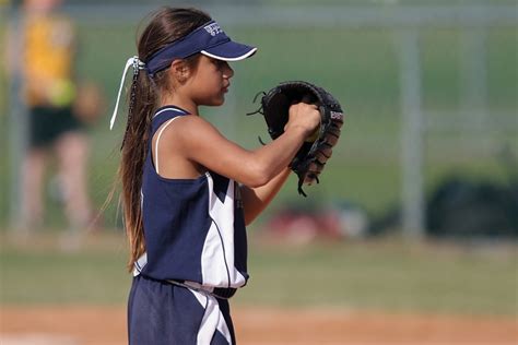 Free Images : outdoor, glove, play, kid, summer, female, youth, action, park, baseball field ...