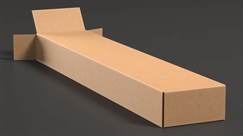 Long Cardboard Box model - TurboSquid 1953263