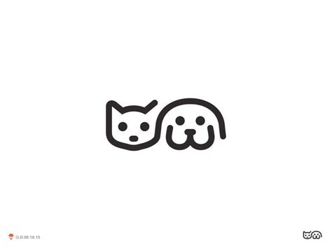 Black White Cat and Dog Logo - LogoDix