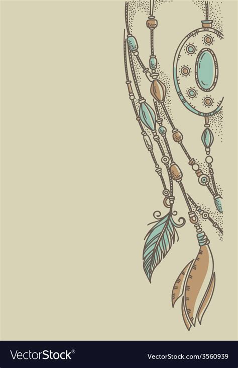 Background in boho chic style Royalty Free Vector Image