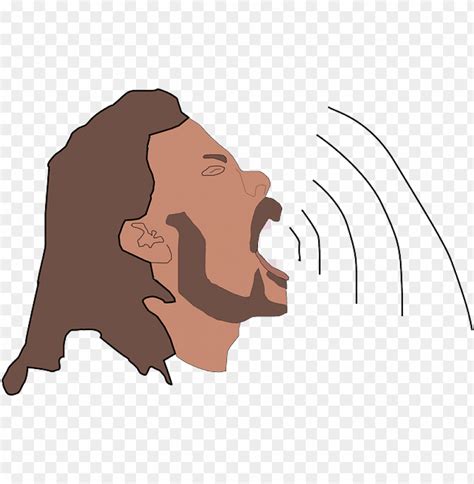 Singing High Audio Sound Wave Sing Strong Waves - Man Open Mouth PNG Transparent With Clear ...