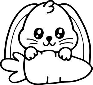 Easy Cute Bunny Coloring Page | Wecoloringpage.com