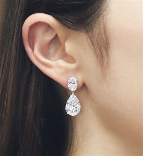 drop diamond earrings gold