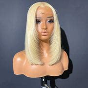 Layered Cut 613 Blonde Bob Wig 5x5 Transparent Lace Skin Melt Lightwei ...