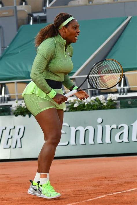 Serena Williams Redefines Tennis Whites in a Slime Green Skirt & Meaningful Nikes at French Open ...