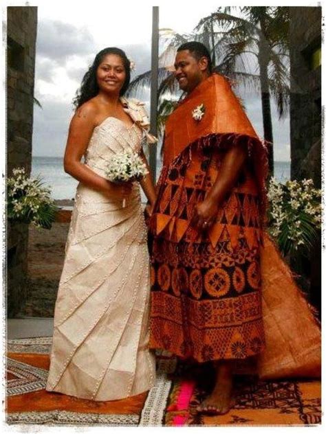 Great way to mix European and Fijian traditional dress - Fiji wedding ...