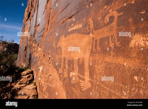 The Bear Panel is an Fremont Culture Native American rock art panel along the Colorado River ...