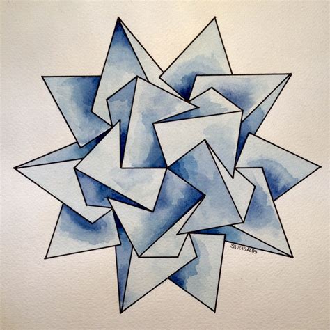 #regolo54 #solid #polyhedra #star #pentagon #geometry #symmetry #pattern #pencil #handmade # ...