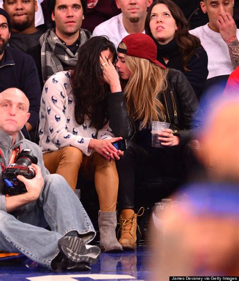 Michelle Rodriguez, Cara Delevingne Get Very Cuddly At New York Knicks Game | HuffPost