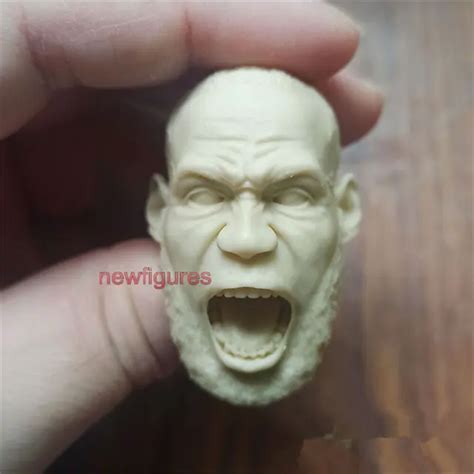 1:6 ANGRY ROARING LeBron James Head Sculpt Model For 12" Male Figure ...
