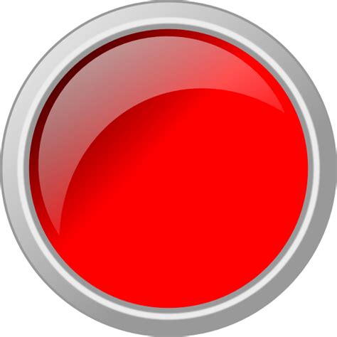 Empty Red Button With Grey Border transparent PNG - StickPNG