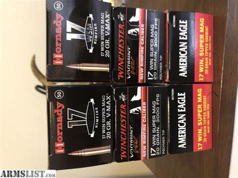 ARMSLIST - For Sale: 17 WSM Ammo