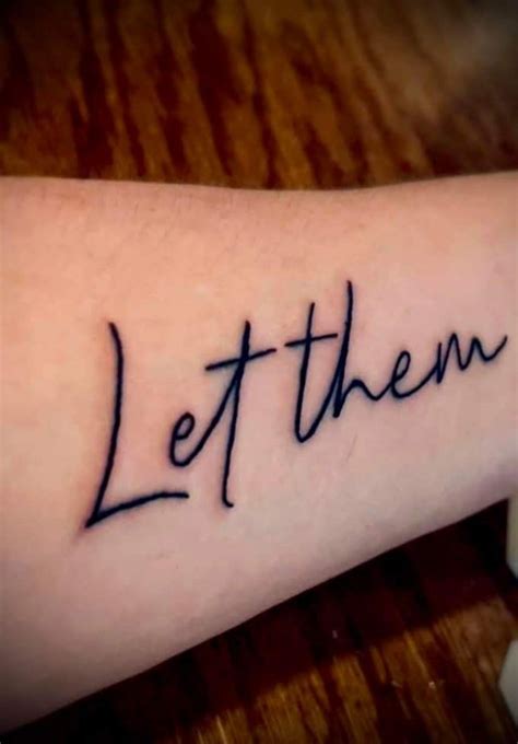 "Let Them" Tattoo | Hand and finger tattoos, Simple tattoo designs, Simplistic tattoos